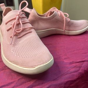 Pink walking shoes